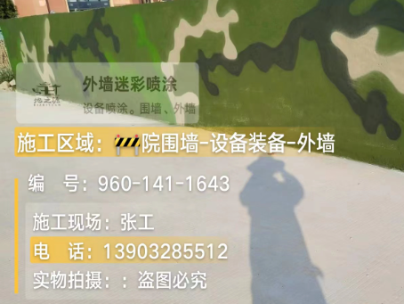 商丘 迷彩漆喷涂价格（按平方米计费）